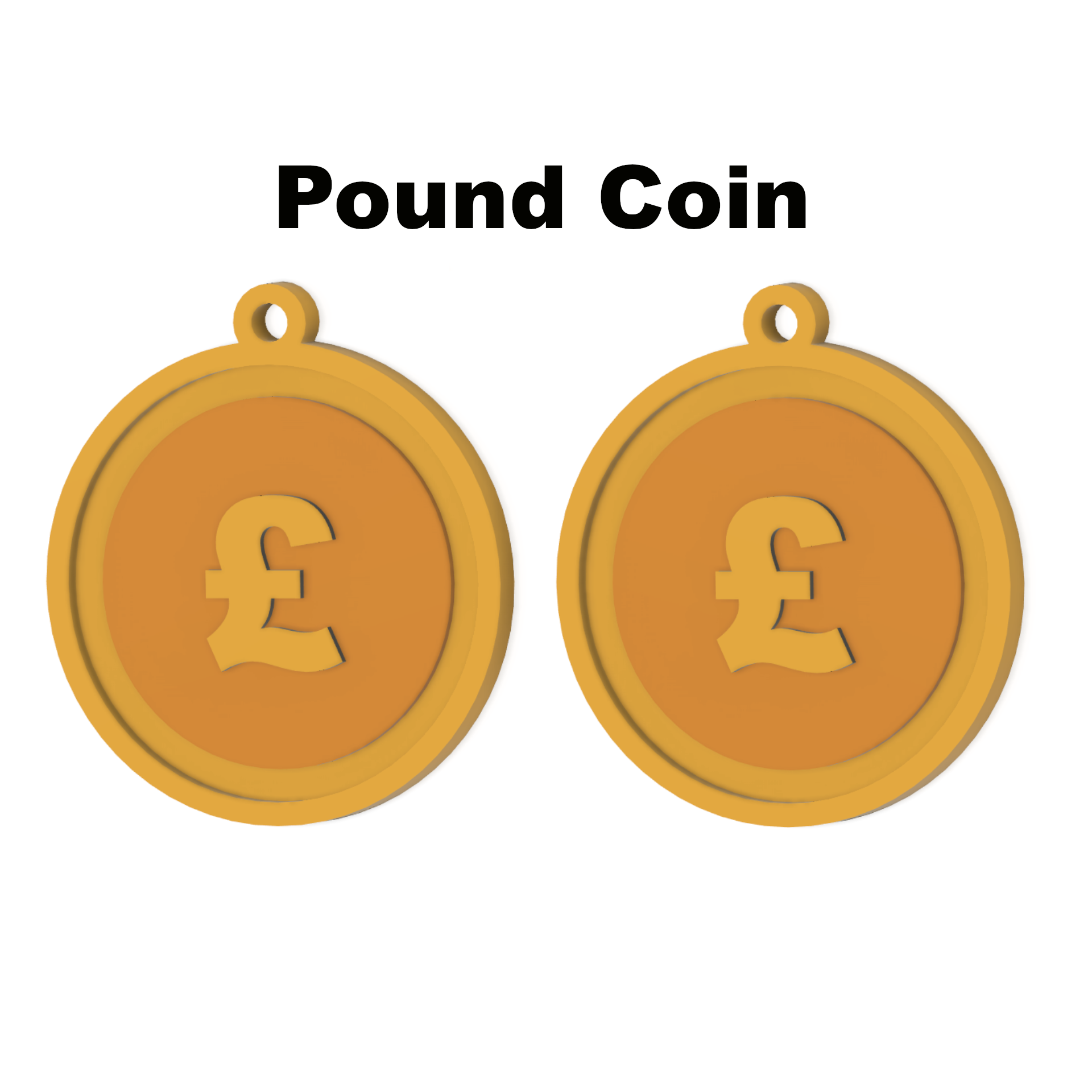 Pound Coin Earrings for 3D Printing ?✨